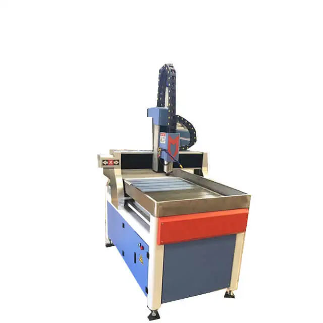 small cnc router with water tank in blue color