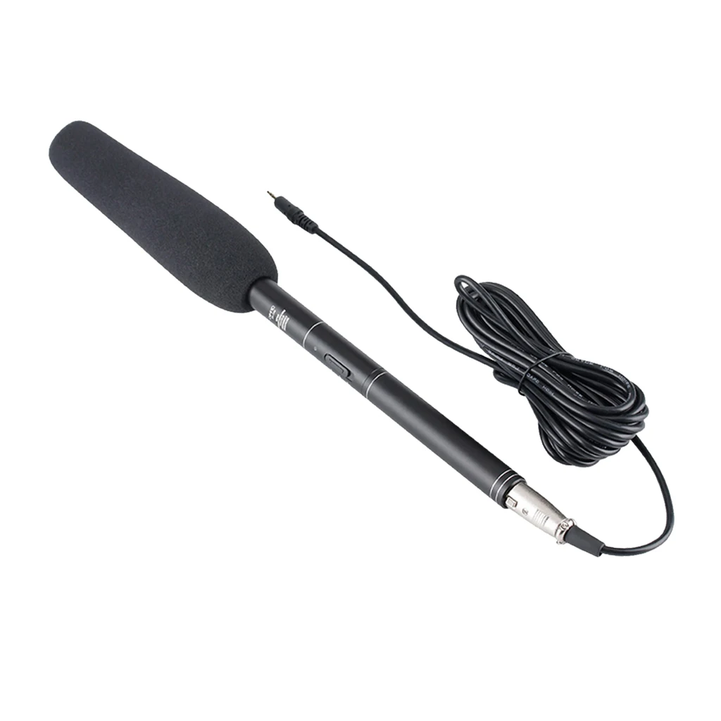 Professional Reporter Interview Unidirectional System Condenser Microphone for DSLR Camcorders Video Cameras