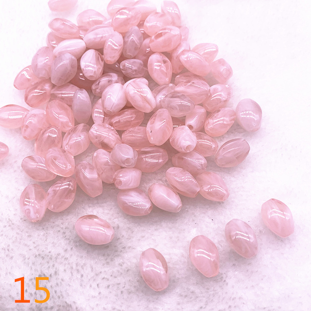 oval shape Acrylic Beads Spacer Loose Beads For Jewelry Making DIY Bracelet
