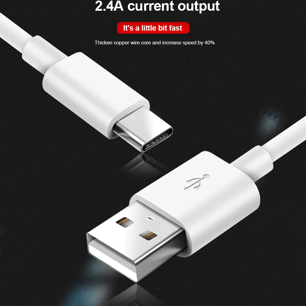 Тип C круглый провод 2,4 A USB синхронный кабель для передачи данных типа C