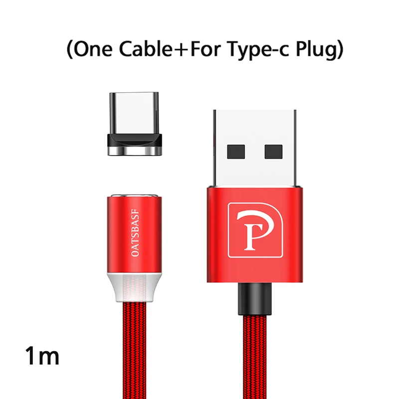 Магнитный кабель Micro usb type C кабель для iPhone xs samsung Быстрая зарядка Магнитный USB кабель для мобильного телефона - Цвет: red for Type C