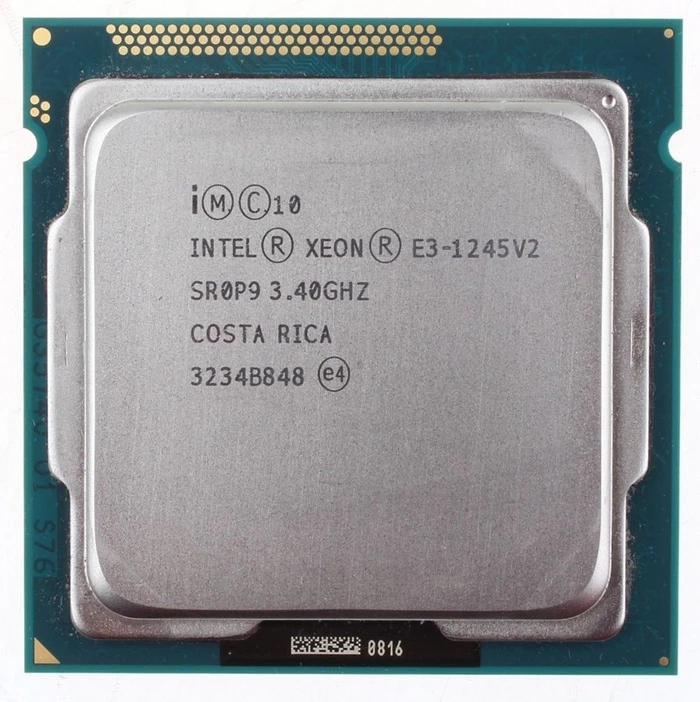 Четырехъядерный процессор Intel Xeon E3-1245 V2 3,4 ГГц LGA 1155 8MB E3 1245 V2 SR0P9 77 Вт протестированный рабочий