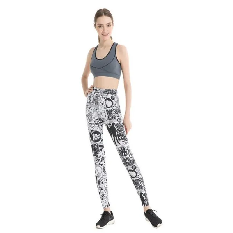 Sexy Fashion Printing Elasticity Leggings Fitness Pant Legins Casual Milk Legging For Women Pants