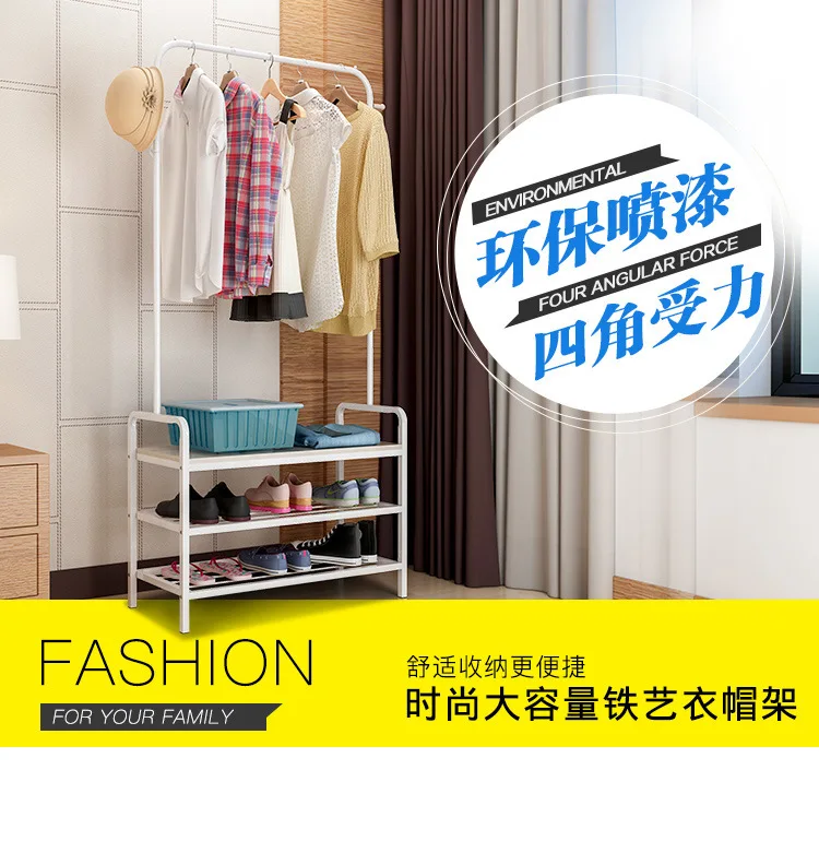 Wholesale Simple Household Hallstand Clothes Shop Floor Display Island Shelf Iron Art Clothing Store Display Clothes Rack