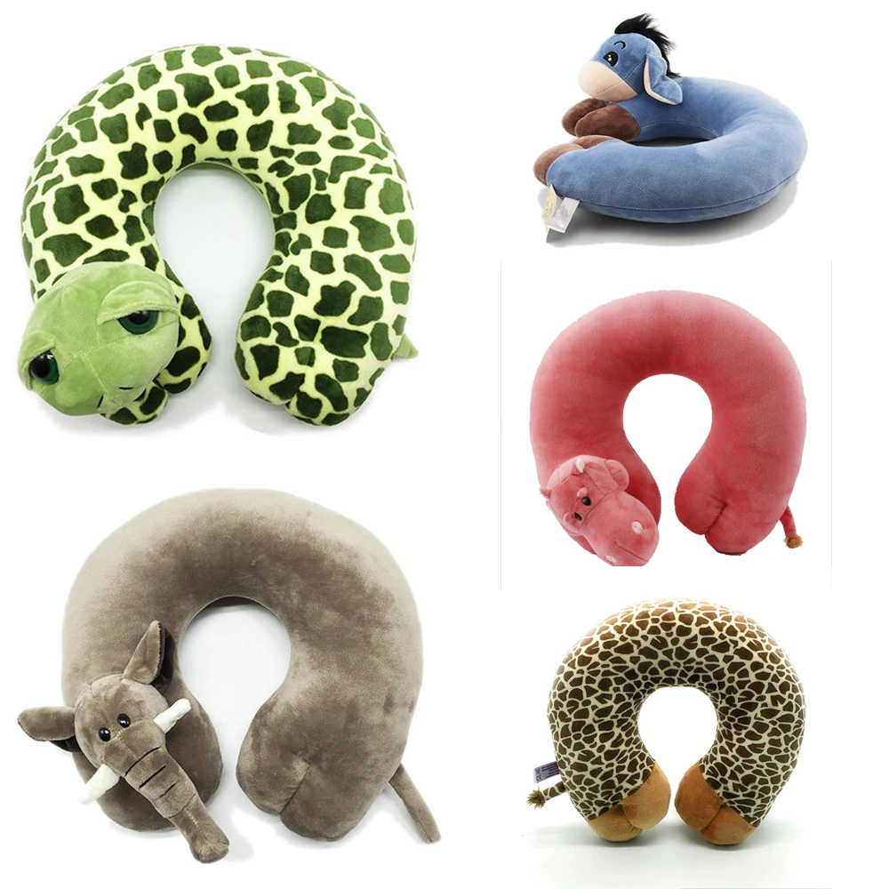 Новая мода путешествия 3D животных Слон u-образная подушка шеи тела поддержка головы отдых подушки