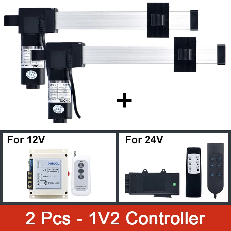 DHLA3000P – Kit d'actionneur linéaire pour canapé multifonction, 850MM, course, Table coulissante en aluminium, meuble TV motorisé, 3000N 2000N 1500N charge