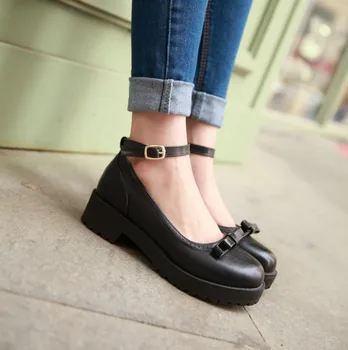 

Large Japan Size Students Transsexuals Jk Uniform Shoes Cos Dome Sister Edge of the Empty Spring Hino Dome Loli Lolita Shoes