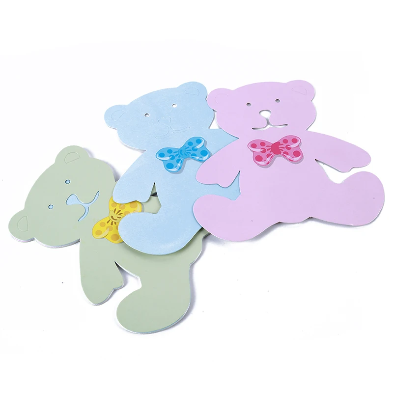 Bow bear bunting 3,2 м пасхальные украшения для дня рождения украшения для детей Кролик Медведь Банни вечерние гирлянды флаг бумага Банни баннер для душа ребенка - Цвет: Bow bear bunting