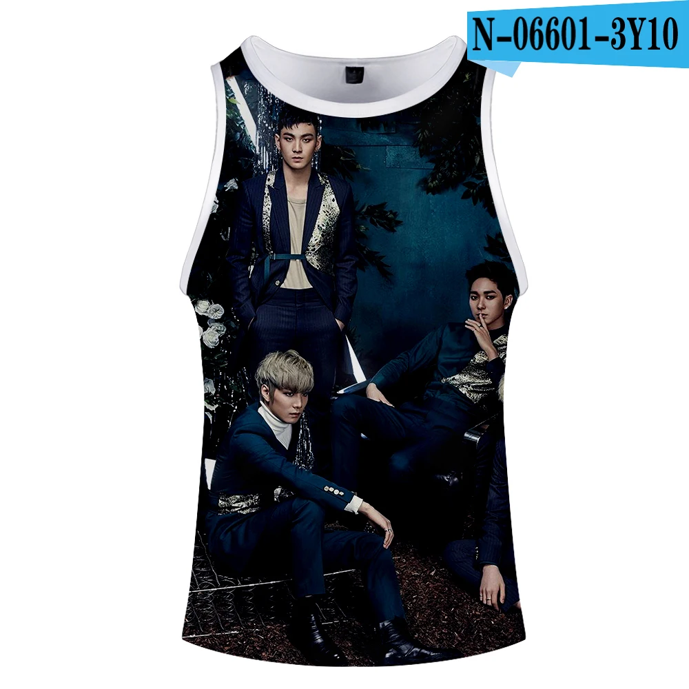 NU'EST harajuku Спортивная майка без рукавов для тренировок, майка, Мужская одежда для фитнеса или бодибилдинга, мужской спортивный жилет, мужские майки - Цвет: 3Y10-1