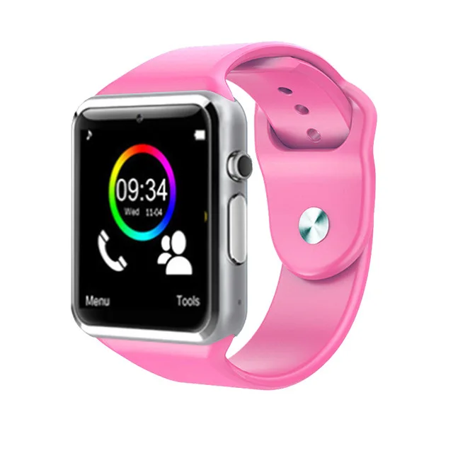Розовый Bluetooth A1 Смарт часы спортивные наручные часы Поддержка 2G SIM TF камера Smartwatch для телефона Android PK GT08 DZ09 Q18 Y1 V8 - Цвет: Розовый