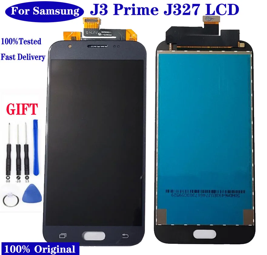Оригинальный ЖК-дисплей для SAMSUNG GALAXY J327 J3 Prime 2017 j327W J327V J327T J327P дисплей с сенсорным