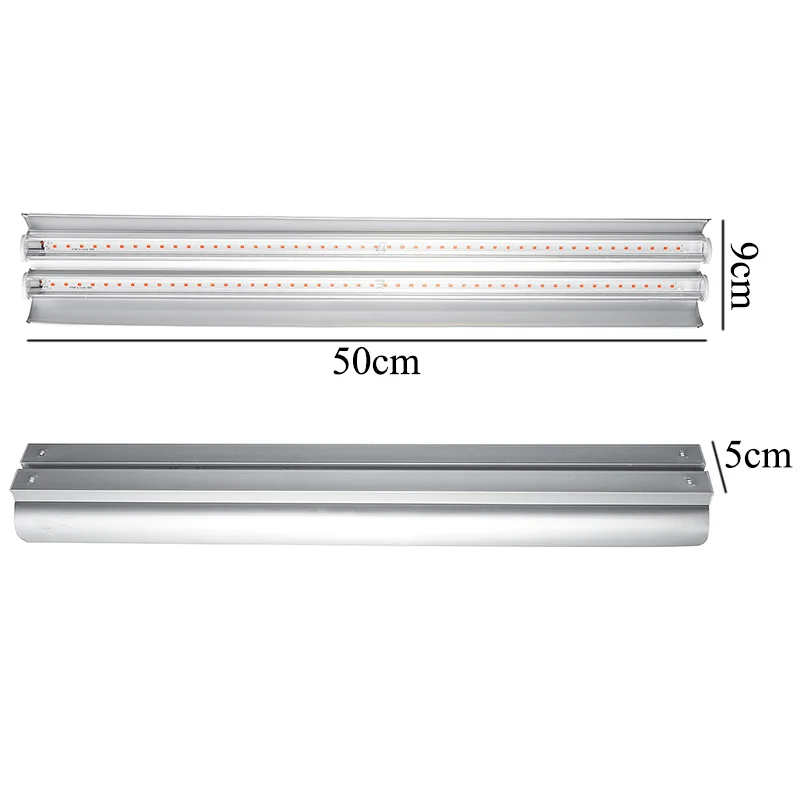 500W LED Grow Lights Full Spectrum 50cm Growing LED Lamp Double Tube Plant Chandelier for Hydroponic Indoor Plants EU/US Plug