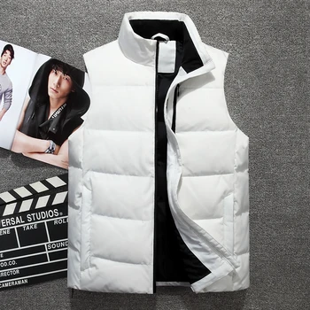 

Top Quality Mens Winter White Duck Down Vests Male Fashion Down Waistcoats Men Stylish Sleeveless Jacket Outerwear