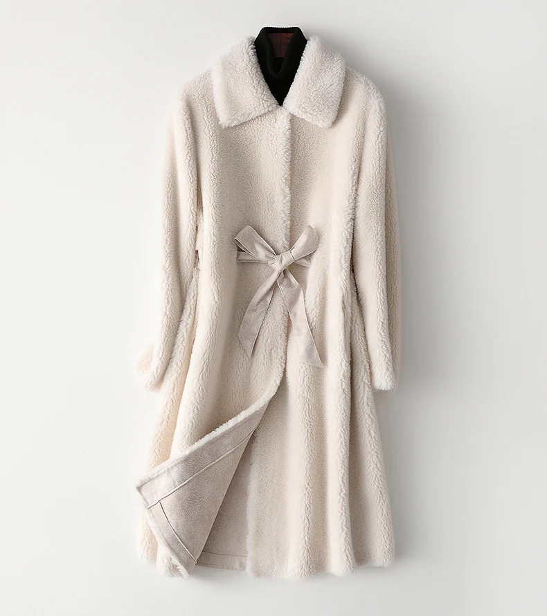 

2019 Autumn Winter Lamb Fur Jackets Real Fur Coat Female Real Wool Coats Autumn Winter Jacket Women Coats PP225