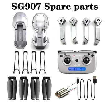 

SG907 RC drone Quadcopter propeller spare parts blade remote control charging line arm motor shell Storage bag Protection ring
