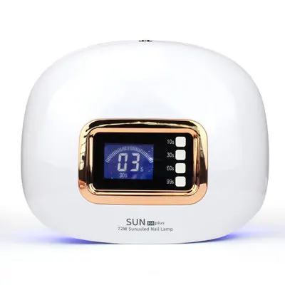 SUN H4 Plus 72 Вт 36 светодиодный УФ-светильник для сушки ногтей Сушилка для ногтей 100-240 В ЖК-дисплей автоматический датчик профессионального дизайна ногтей