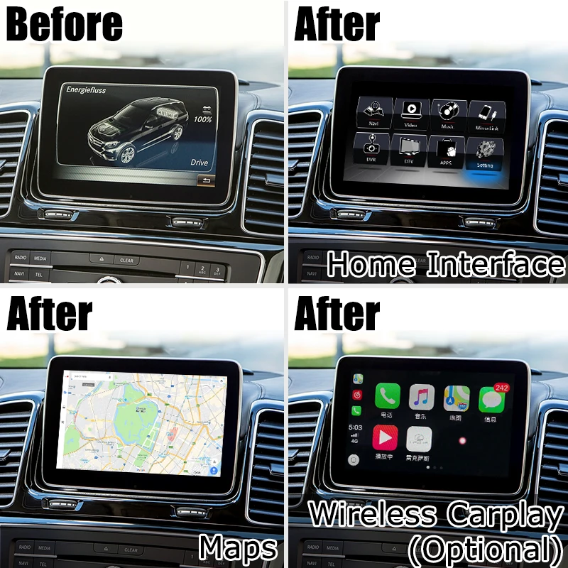Lsailt Android gps навигационная система коробка для Mercedes benz GLE W166 NTG 5,0 видео интерфейс коробка зеркальная ссылка ML youtube waze