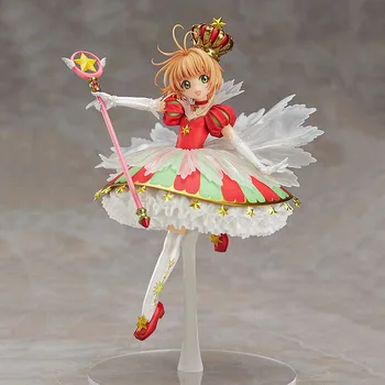 

25cm 1/7 Scale Anime Card Captor Sakura Kinomoto Sakura 15th Anniversary PVC Action Figure Collection Model Doll