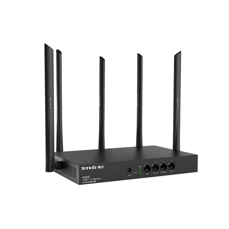 Tenda W20E AC1350M беспроводной WiFi роутер с 2,4G/5,0G vpn-роутер с поддержкой L2TP двухдиапазонный Wi-Fi ретранслятор, корпоративный маршрутизатор