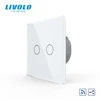 Livolo EU Standard Wall Light 433.92MHz Remote Wireless Touch Switch,1gang 2way ,Glass Panel,220~250V,remote control ► Photo 2/6