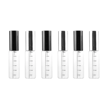 

6 Pcs 30Ml Transparent Scale Glass Spray Bottle Portable Perfume Sub-Bottle Travel Lotion Fine Mist Bottle