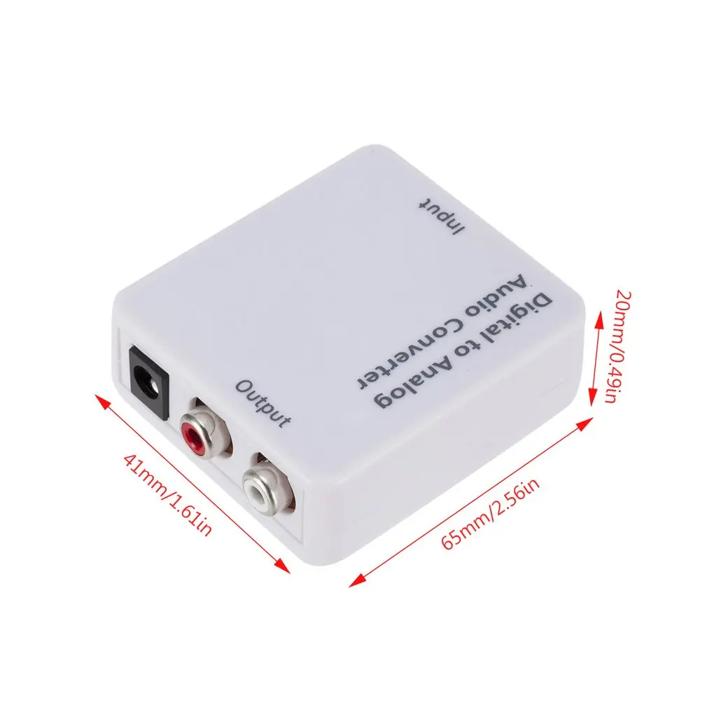 Цифровой оптический Toslink SPDIF коаксиальный аналоговый аудиоконвертер RCA адаптер Белый