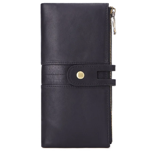 

Explosive first layer cowhide fashion casual men's long wallet Clutch bag large capacity retro leather card bag