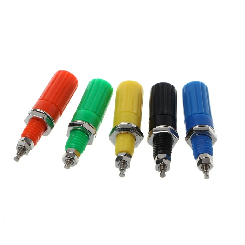 5 Pcs Binding Post Colors Speaker 4mm Banana Plug Test Connector Jack Socket Electrical Equipment | Обустройство дома