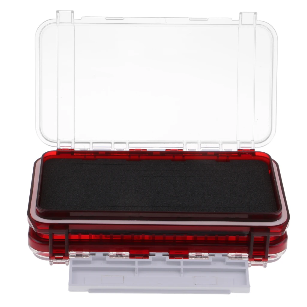 2 Sided Tackle Box Fly Box Nymphs Flies Hooks Rings Case Fishing Accessories Box Plastic Fishing Tackle Boxes