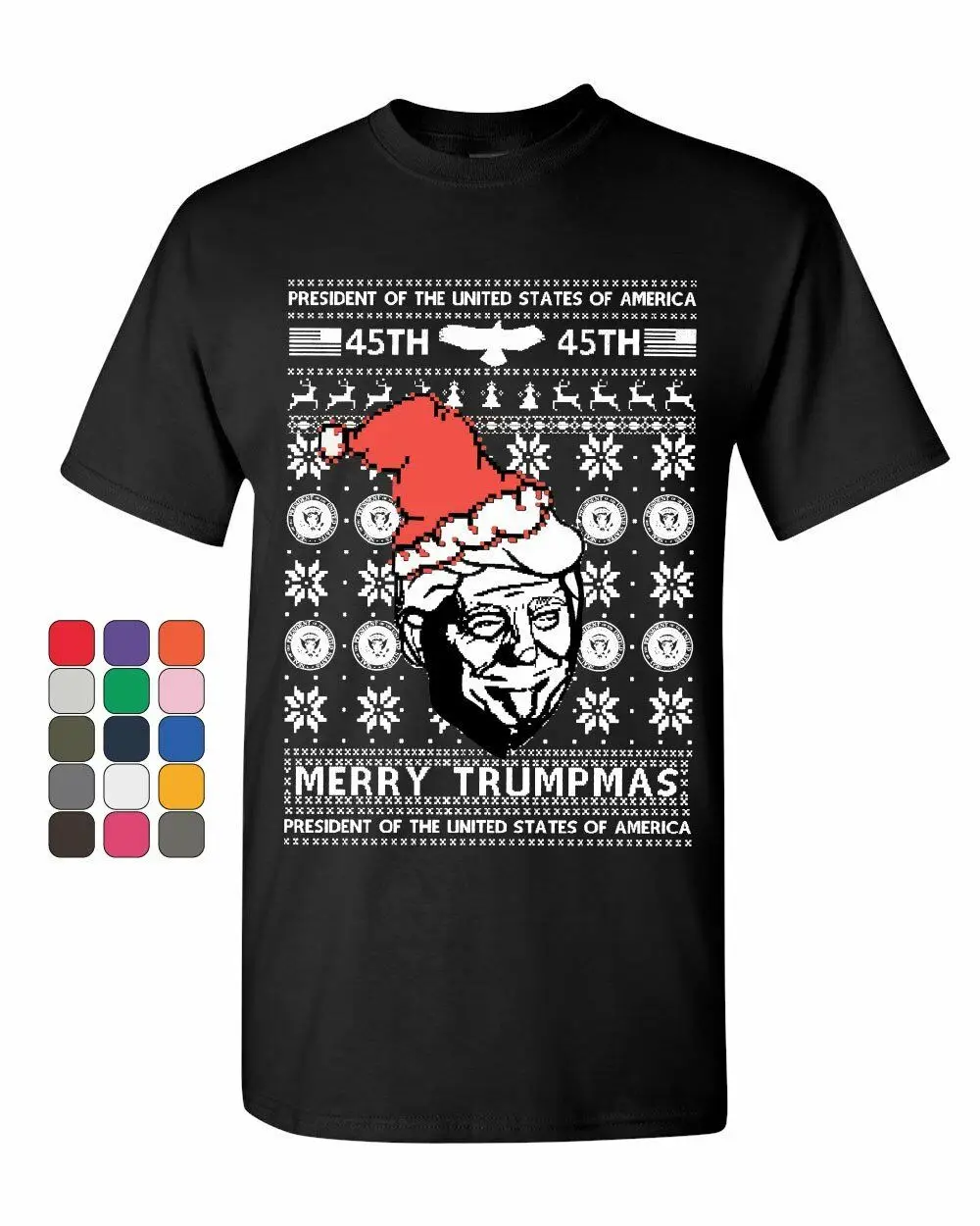 Счастливые Trumpmas футболки Рождество уродливый свитер мага Трамп смешной | Мужская