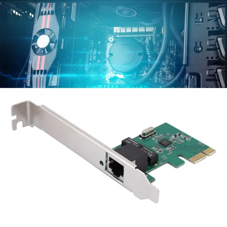 PCI E однопортовая настольная сетевая карта Realtek RTL8111E 10/100 Мбит/с гигабитная Ethernet