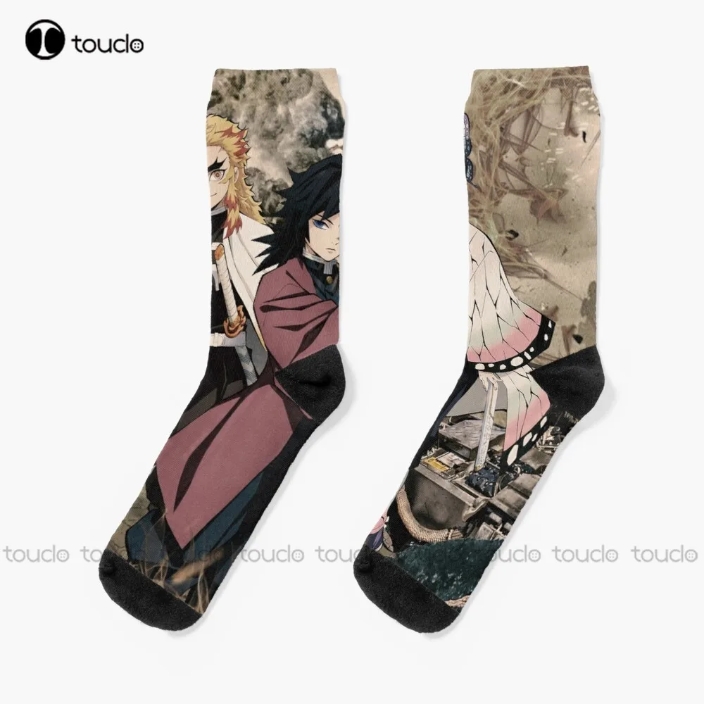 

Demon Slayer - Kimetsu No Yaiba Socks Socks For Girls Christmas New Year Gift Unisex Adult Teen Youth Socks 360° Digital Print