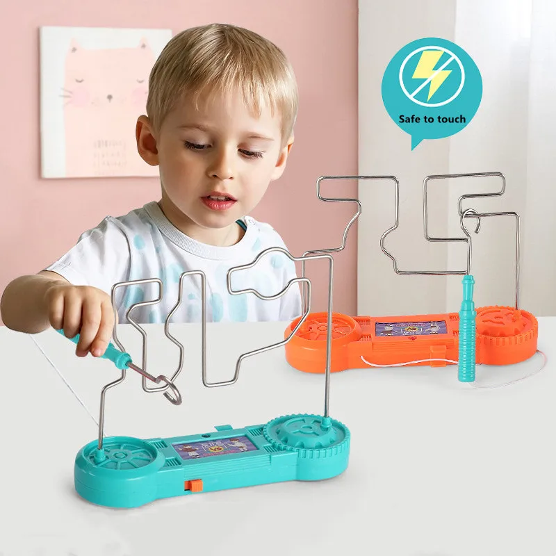 Kids Collision Electric Shock Toy Education Electric Touch Maze Game Party Funny Game Science