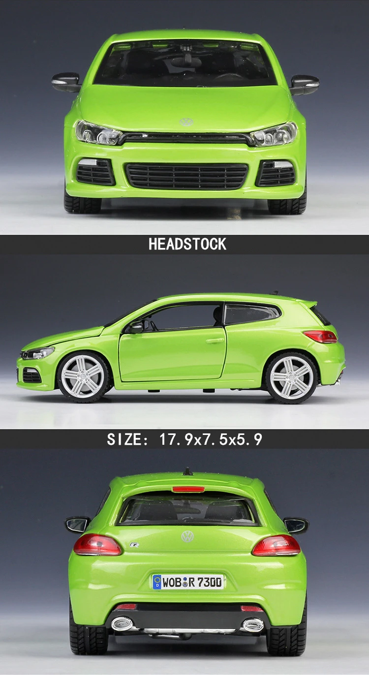 Bburago 1:24 Многоцветный выбор Volkswagen Scirocco R имитация сплава Модель автомобиля коллекция подарок инструмент