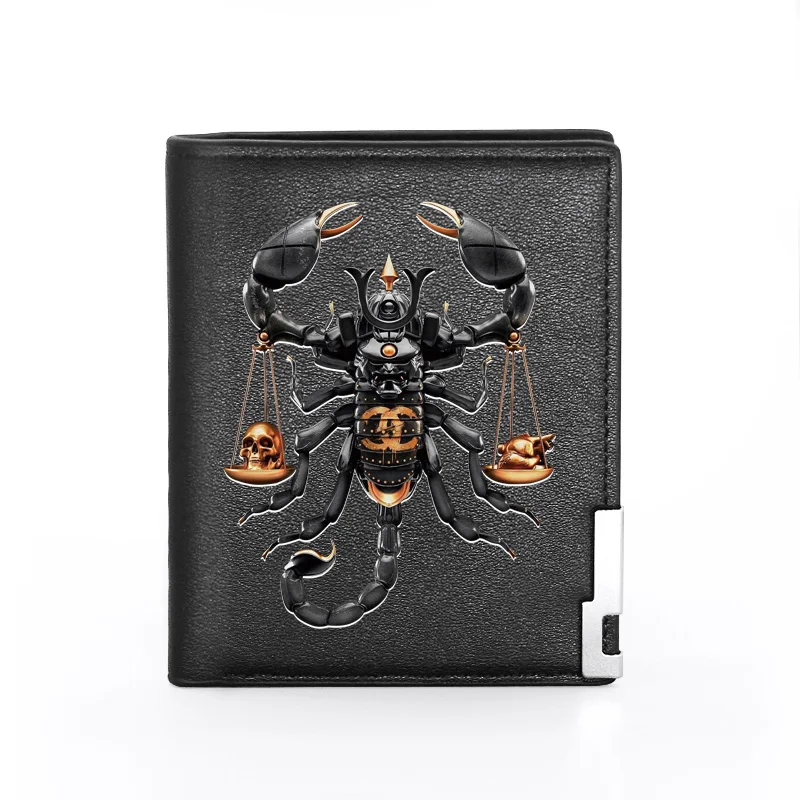 

Unique Fashion Scorpion Printing Men's Wallet Leather Purse For Men Credit Card Holder Short Male Slim Coin Money Bags