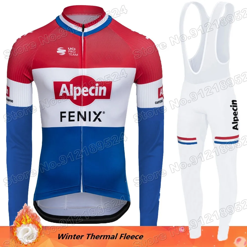2021 белый комплект велосипедных Джерси Alpecin Fenix зимняя одежда для чемпионов из