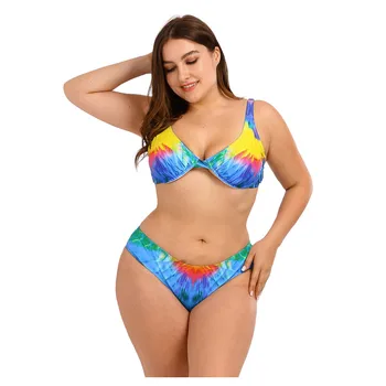 

#Z45 Women Sexy Bikini Set Rainbow Push Up Bikini 2020 Tankini Plus Size Swimsuit Two Piece Swimwear Women Maillot De Bain Femme
