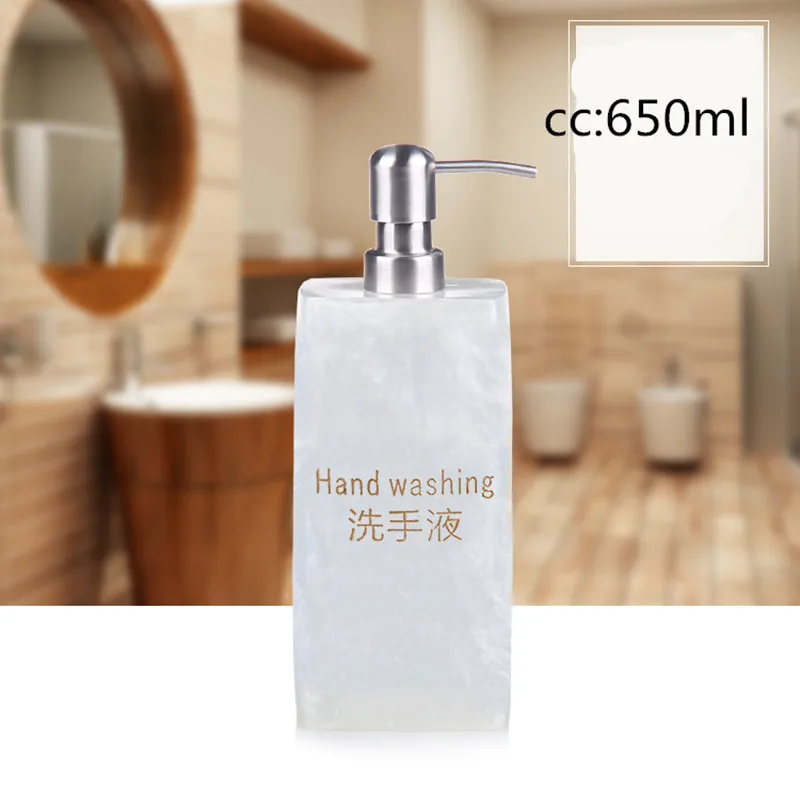 650ml Флакон для лосьона из смолы Пресс Тип Портативный Духи мыло для рук гель для душа для хранения бутылки Hotel товары для дома, ванной WSHYUFEI - Цвет: 650ml