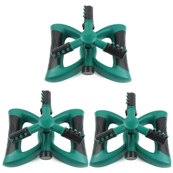 

360°3-Arm Rotating Garden Water Sprinklers System, Garden Sprinklers for Large Areas Auto Irrigation Water,Green,3PCS