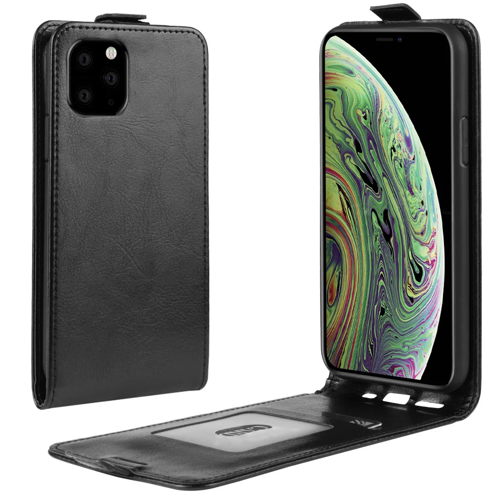 Вертикальный кожаный чехол-книжка для iPhone SE 2 12 11 Pro Max XS XR 8 7 Plus 12Mini | Мобильные