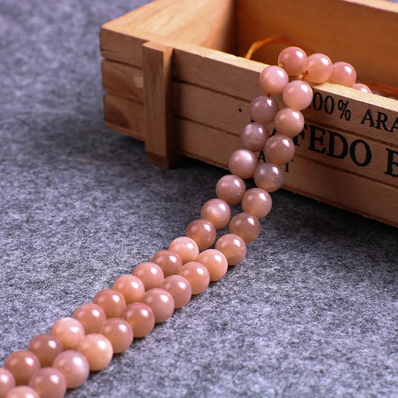 

High Quality Natural Orange Sun Stone Beads For Diy Bracelets Loose Beads Making 15 Strand 6/8/10mm