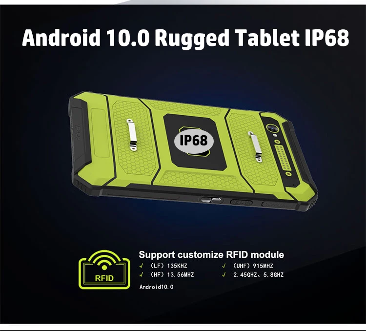 1000 Nits Screen IP68 RAM 6G ROM 128G Rugged Computer With Barcode Scanner NFC Explosion-Proof Rugged Tablets Android 10.0