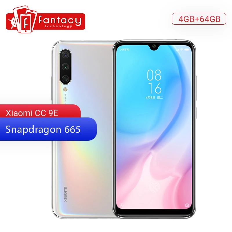 Оригинальный Смартфон Xiaomi CC 9e SE 4 Гб 64 CC9e Snapdragon 665 Octa Core 6 088 &quotAMOLED 48MP Тройная камера