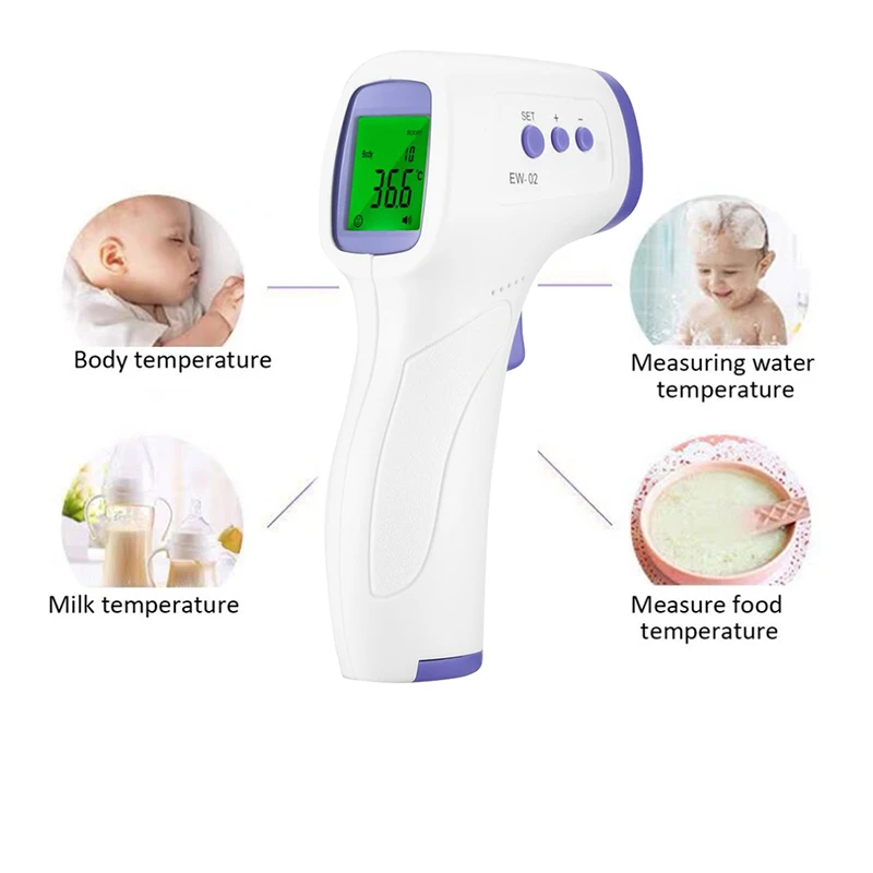 Outdoor No Contact Thermometer Laser Gun Infrared Forehead Thermometergun Adult Children Baby Digital Thermometer For Fever digital thermometer