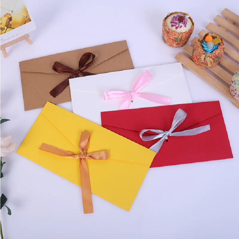5 шт. креативный ленточный крафт-конверт бумага для письма бумажные конверты