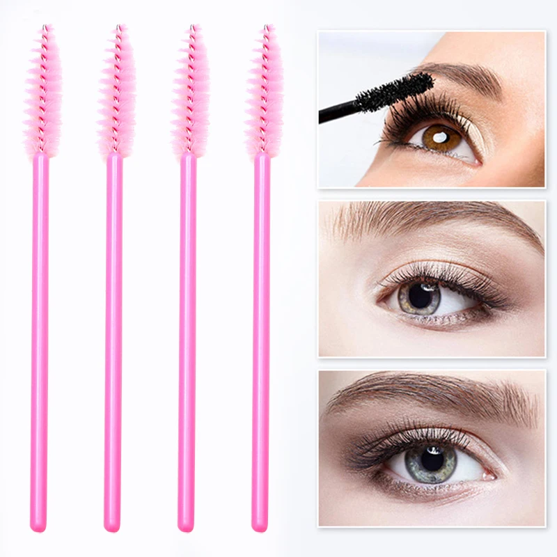 

1 Pack 50pcs Disposable Eyelash Brush Eyelash Curler Eyelash Comb Eyelash Extension Tool Color Brush