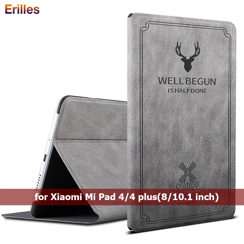

Matte Case for Xiaomi Mi Pad 4 4 plus Case Ultra Thin Foldable Stand Cases PU Leather Smart Cover for Xiaomi MiPad 10.1 8 inch