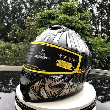 

Best Sale Double Lens Sun Visor Dual Visor Helmet In summer Season Racing Motocross Flip Up Motorcycle Helmet With Inner