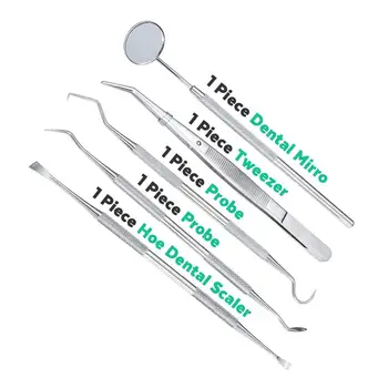 

5pcs/set Teeth Tartar Scraper Teeth Whitening Mouth Mirror Dentists Pick Too Teeth Cleaning Tools Dental Care Kits
