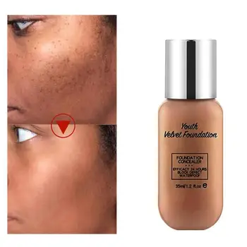 

Youth Velvet Foundation Concealer Lasting Waterproof Whitening Breathable Concealer Moisturizing Breathable Matte Base Make Up